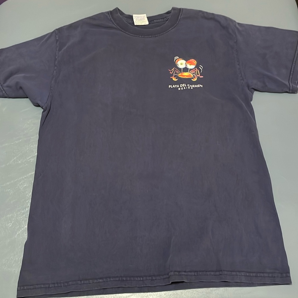 Mens T-Shirt Navy Sz Large Mare Blue